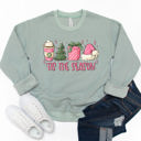  Tis The Season Pink Christmas Graphic Sweatshirt