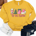  Tis The Season Pink Christmas Graphic Sweatshirt