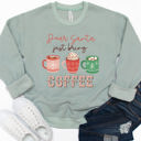  Dear Santa, Just Bring Coffee Graphic Sweatshirt