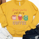  Dear Santa, Just Bring Coffee Graphic Sweatshirt