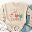  Dear Santa, Just Bring Coffee Graphic Sweatshirt