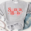 XL Gray Santa Baby Graphic Sweatshirt