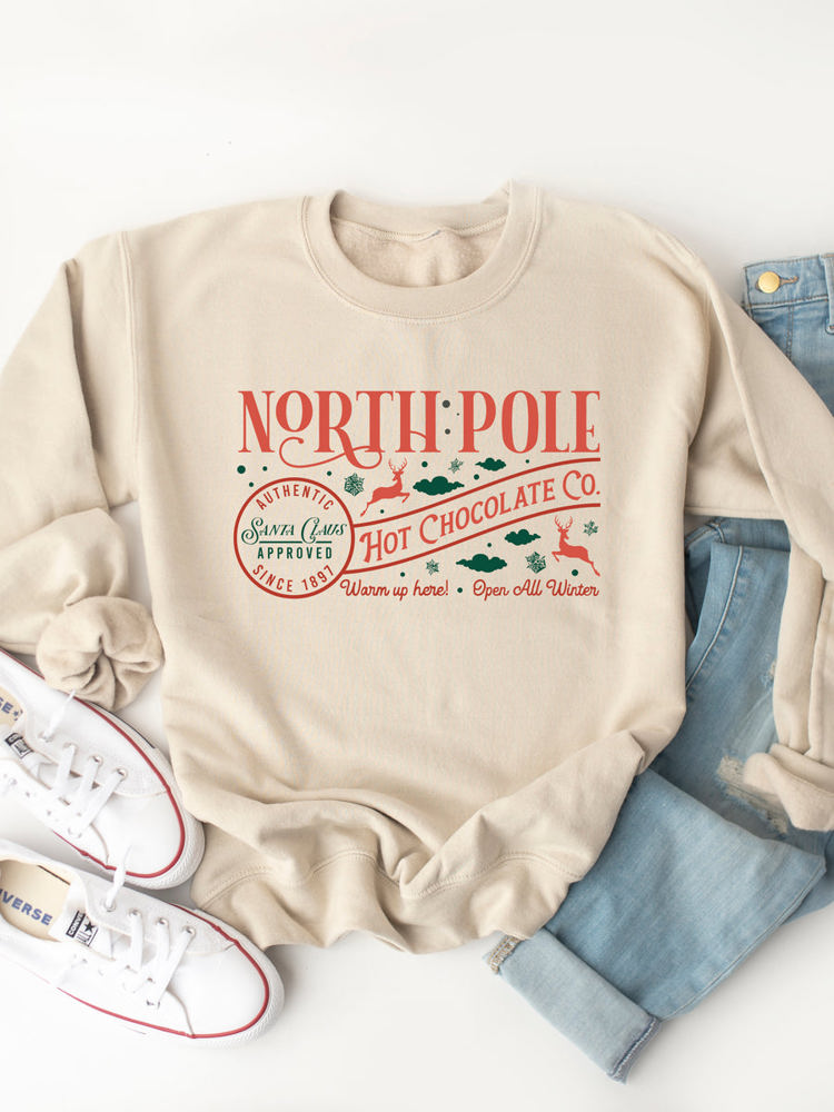 North Pole Hot Chocolate Co. Graphic Sweatshirt