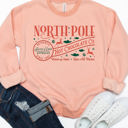 Medium Peach North Pole Hot Chocolate Co. Graphic Sweatshirt