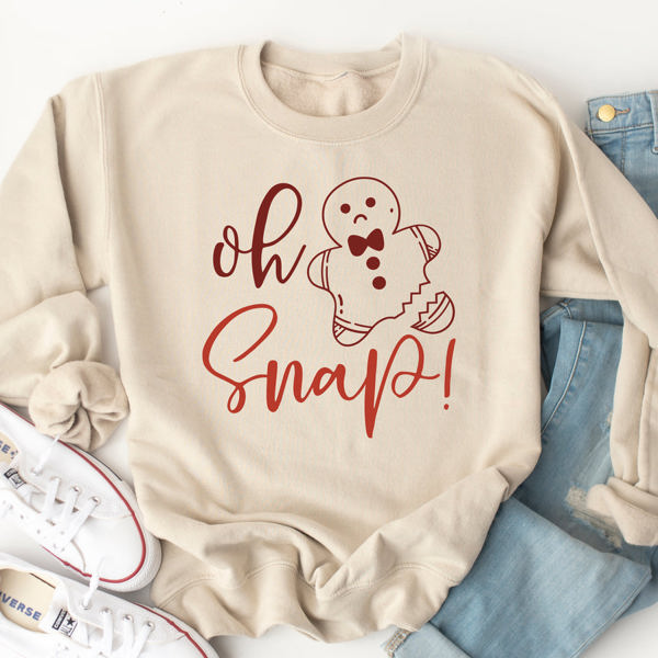 Oh Snap Gingerbread Graphic Sweatshirt