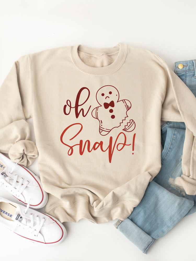 Oh Snap Gingerbread Graphic Sweatshirt