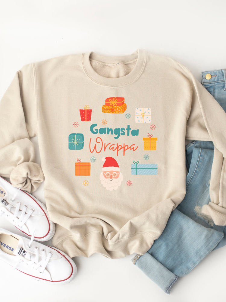 Gangsta Wrapper Graphic Sweatshirt