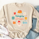 Small Tan Gangsta Wrapper Graphic Sweatshirt