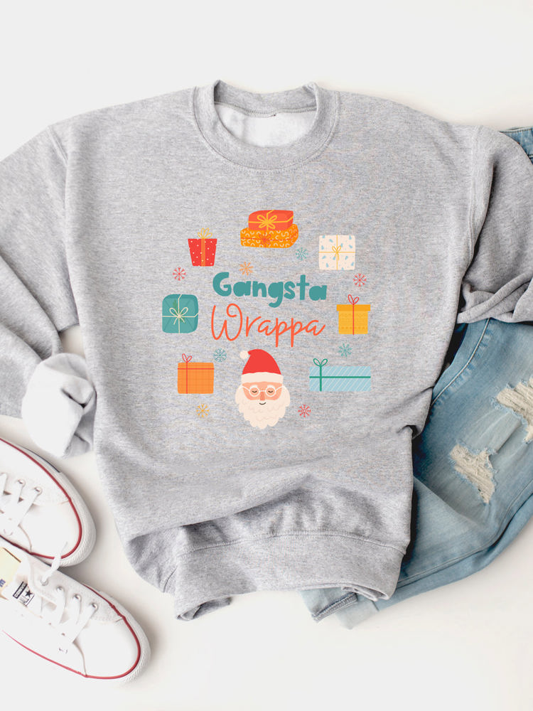 Gangsta Wrapper Graphic Sweatshirt