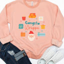 Large Peach Gangsta Wrapper Graphic Sweatshirt