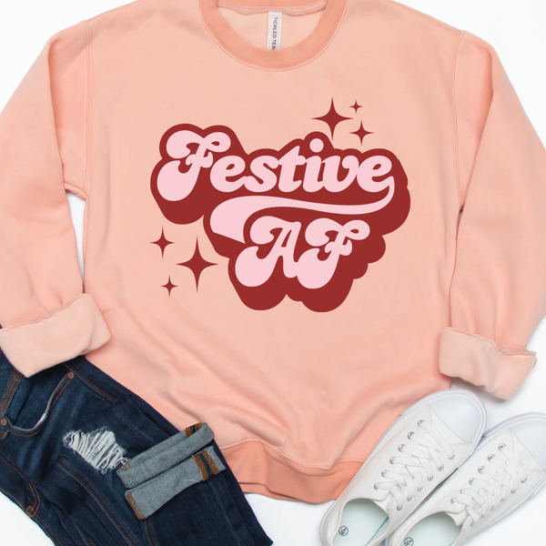 Festive AF Graphic Sweatshirt