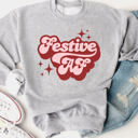 XL Gray Festive AF Graphic Sweatshirt