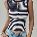  Striped Ribbed Tank Top