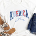 Small White America Graphic Tee