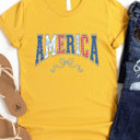 Small Yellow America Graphic Tee