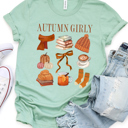 Small Slate Autumn Girly Graphic Tee