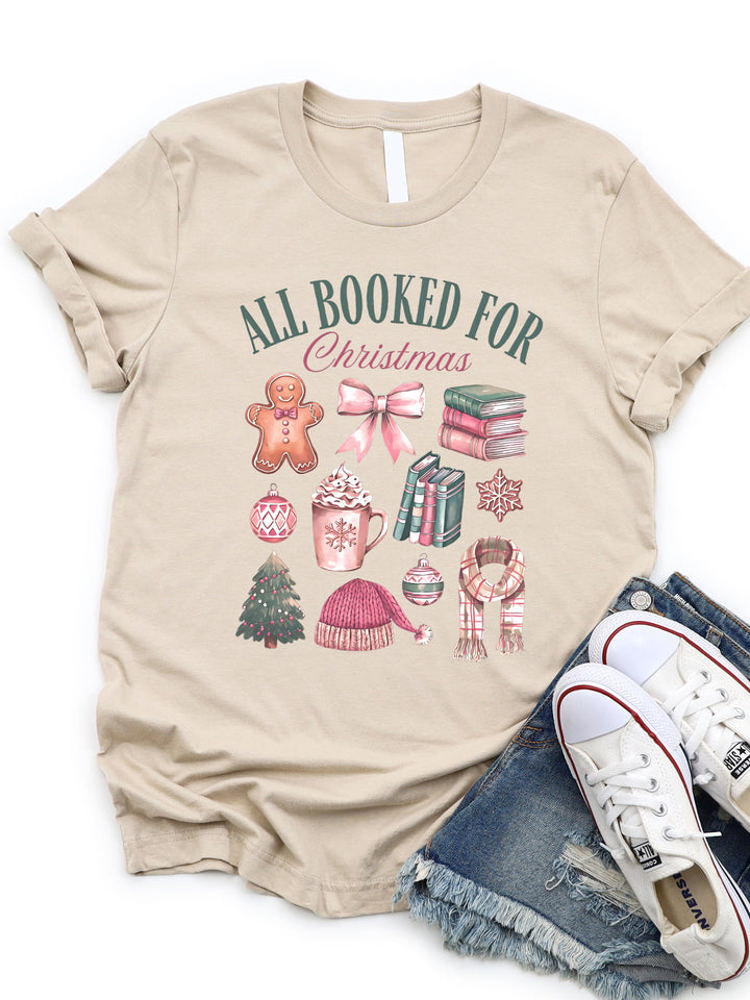 Booked for Christmas Graphic Tee