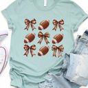 Small Slate Footballs & Bows Graphic Tee