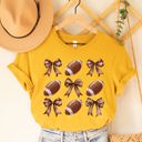 Small Yellow Footballs & Bows Graphic Tee