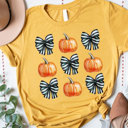  Striped Bows & Pumpkins Graphic Tee