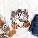 Small White Trendy Ghost Graphic Tee