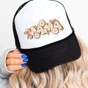  Mama Checkered Bubble Letters Trucker Hat