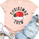  Christmas Crew Santa Hat Graphic Tee