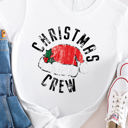  Christmas Crew Santa Hat Graphic Tee