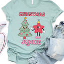 Small Slate Christmas Junkie Graphic Tee