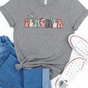 Small Gray Christmas Teacher Graphic Tee