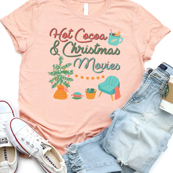 Hot Cocoa & Christmas Movies Graphic Tee