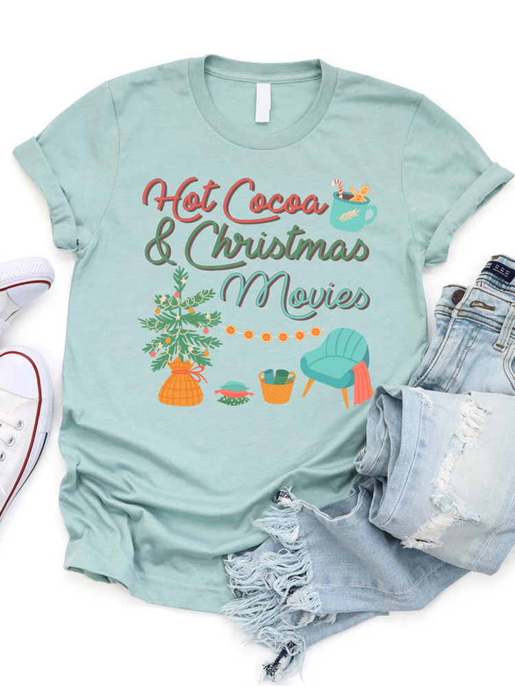 Hot Cocoa & Christmas Movies Graphic Tee