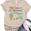 Small Tan Hot Cocoa & Christmas Movies Graphic Tee