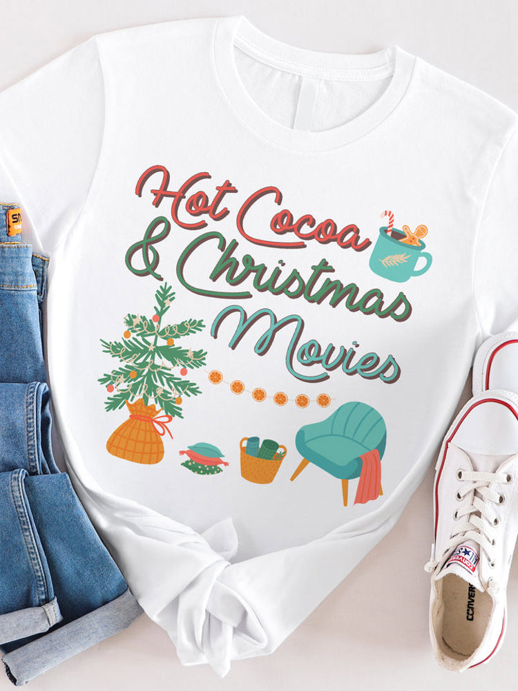 Hot Cocoa & Christmas Movies Graphic Tee