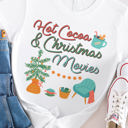 Small White Hot Cocoa & Christmas Movies Graphic Tee