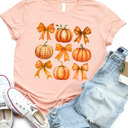  Pattern Bows & Pumpkins Graphic Tee