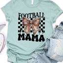 Small Slate Football Mama Coquette Graphic Tee