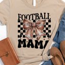 Small Tan Football Mama Coquette Graphic Tee