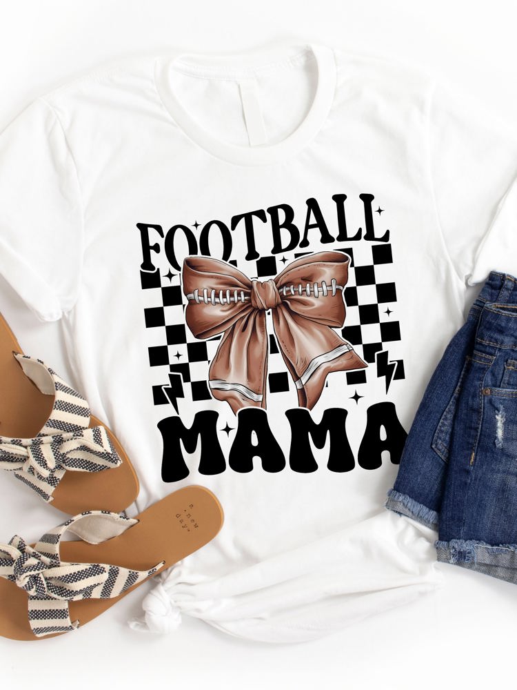 Football Mama Coquette Graphic Tee