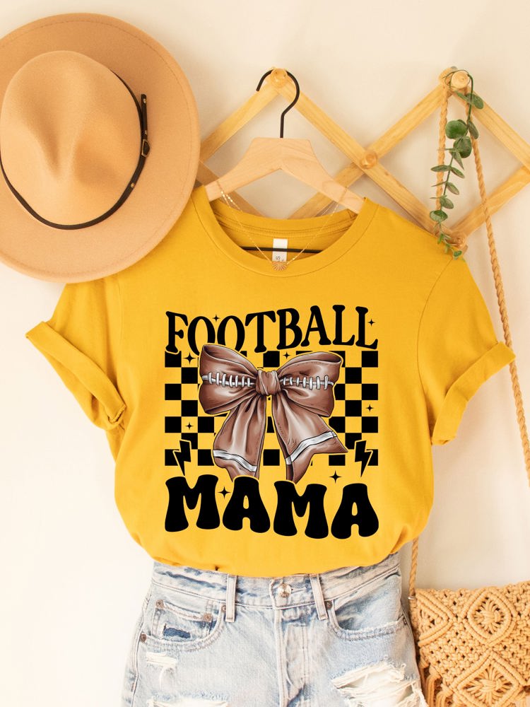 Football Mama Coquette Graphic Tee