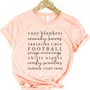 Small Peach Fall Things Graphic Tee