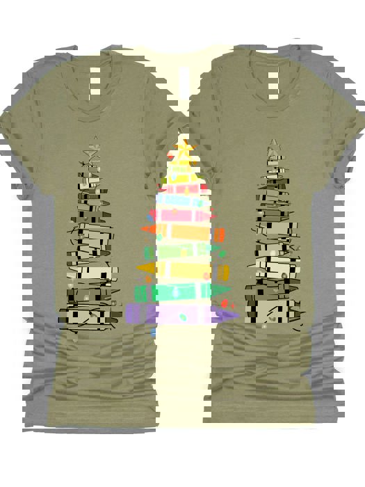 Crayon Christmas Tree Graphic Tee