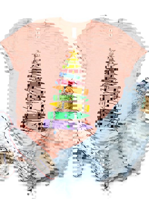 Crayon Christmas Tree Graphic Tee