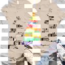  Crayon Christmas Tree Graphic Tee