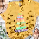 Small Yellow Crayon Christmas Tree Graphic Tee