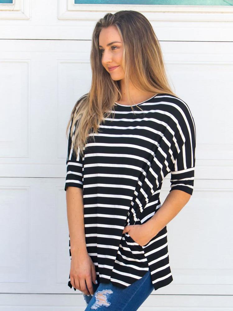 Stripe Side Pocket Tunic