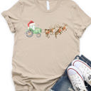  Reindeer pulling Deere Tractor Graphic Tee