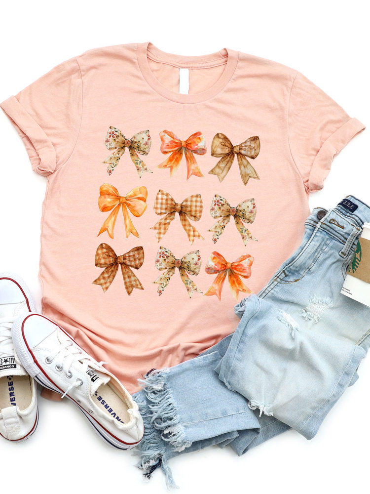 Fall Pattern Bow Graphic Tee