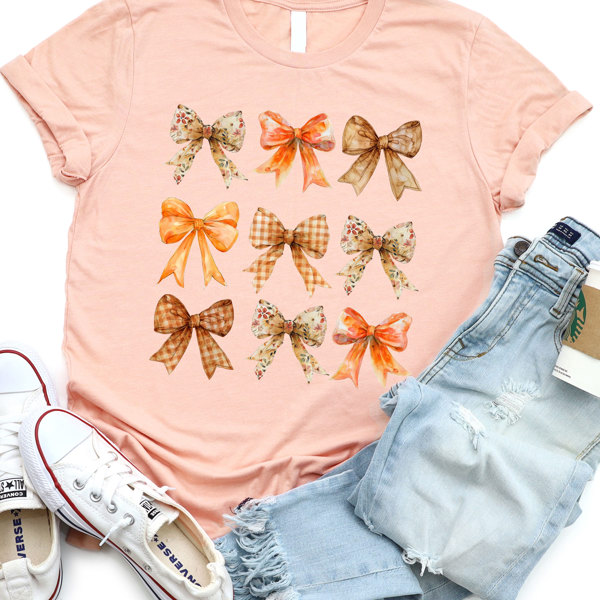 Fall Pattern Bow Graphic Tee