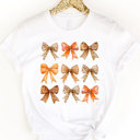 Small White Fall Pattern Bow Graphic Tee